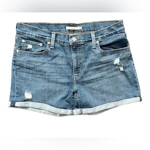 Levi’s MID LENGTH Shorts Blue Jean Women’s Size 32.